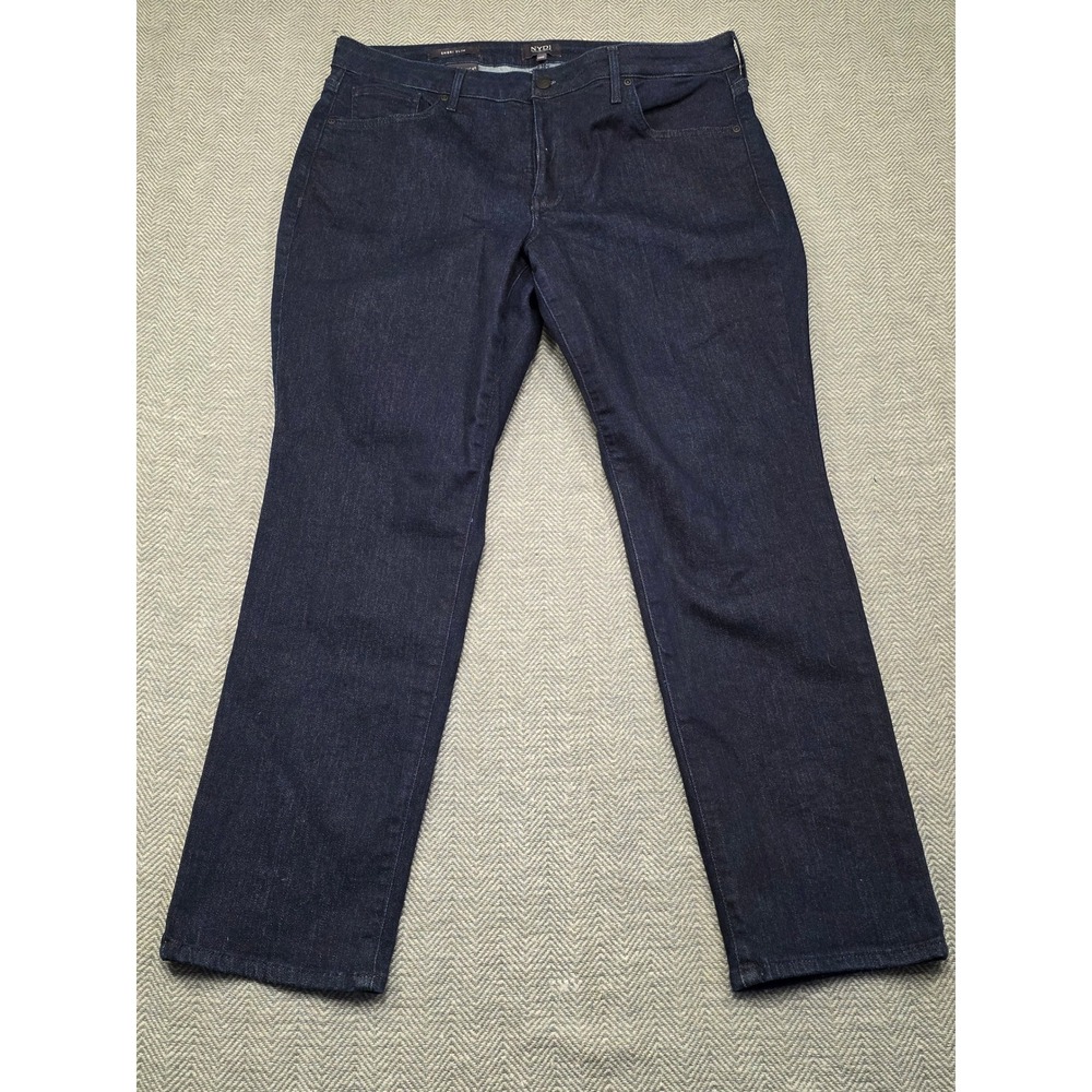 NYDJ Sheri Slim Jeans Dark Indigo Lift Tuck WPDNM2034 Womens 14WP